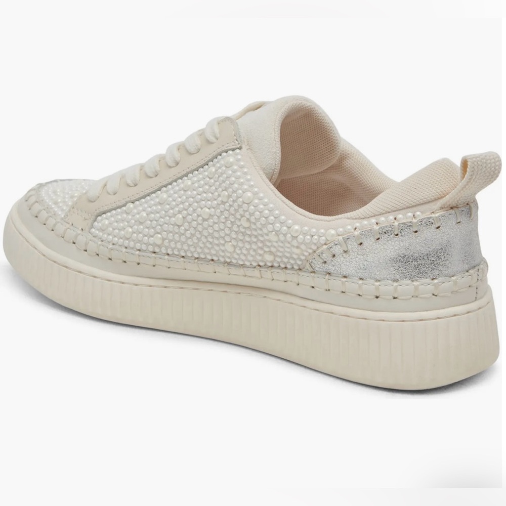 NIB Dolce Vita Nicona Pearl White Sneakers Size 7.5 - Picture 2 of 8